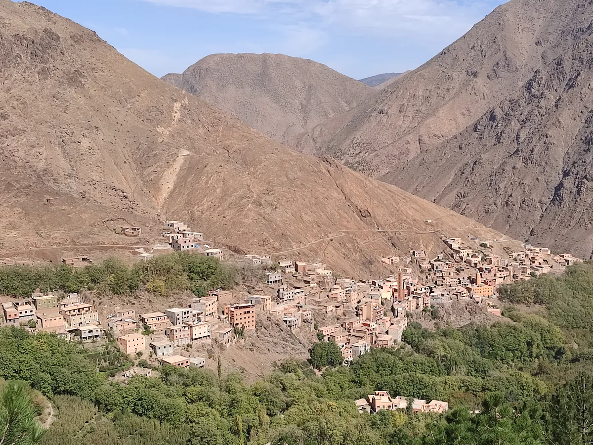 Imlil village and the High Atlas Mountains in Morocco